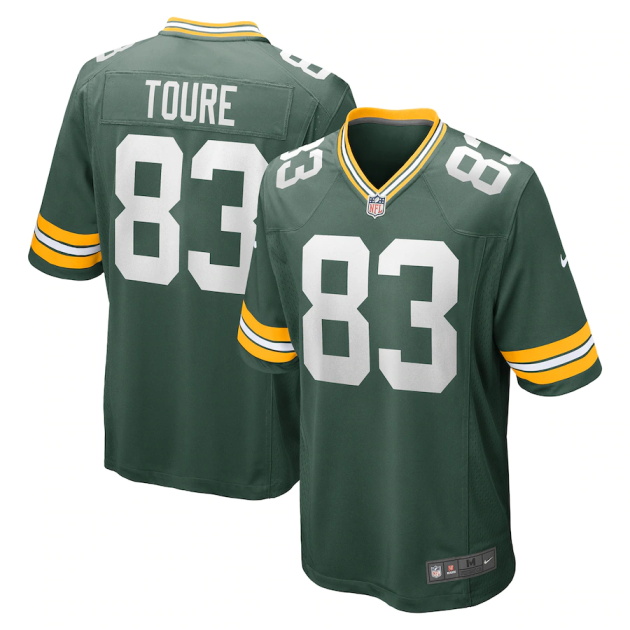 mens nike samori toure green green bay packers game player jersey